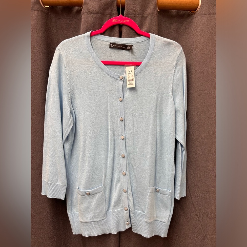 Baby blue cardigan